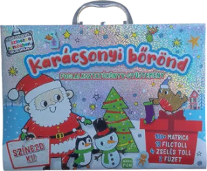 Karácsonyi bőrönd borítója
